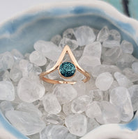 Abstract Cremation Ring - Urn Ring Made with Ashes