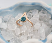Abstract Cremation Ring - Urn Ring Made with Ashes