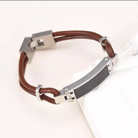 SALE- Leather Cremation Bracelet