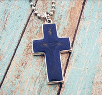 Cross Cremation Necklace Made with your loved one's actual ashes