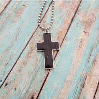 Cross Cremation Necklace Made with your loved one's actual ashes