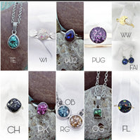 Tiny Square Cremation Ash Necklace