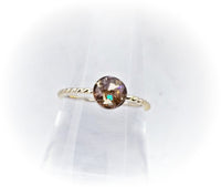 14k Gold 6mm Cremation Rope Ring