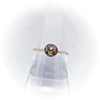 14k Gold 6mm Cremation Rope Ring