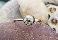 14k Rose Gold or Gold Plated Cremation Ring/6mm stone