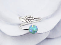 Sterling Silver Angel Wing Cremation Ring