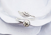 Sterling Silver Angel Wing Cremation Ring
