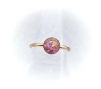 14k Rose Gold Filled Cremation Ring 6mm stone