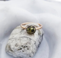14k Rose Gold Filled Cremation Ring 6mm stone