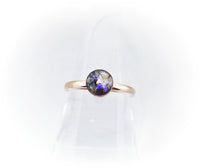 14k Rose Gold or Gold Plated Cremation Ring/6mm stone