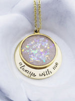 Gold Plated Cremation Necklace - Memorial Necklace made with ashes