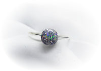 Sterling Silver 6mm Holographic Cremation Ring Made with Ashes