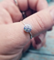 Sterling Silver 6mm Holographic Cremation Ring Made with Ashes