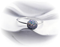 Sterling Silver 6mm Holographic Cremation Ring Made with Ashes