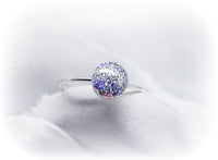 Sterling Silver 6mm Holographic Cremation Ring Made with Ashes
