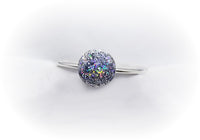 Sterling Silver 6mm Holographic Cremation Ring Made with Ashes