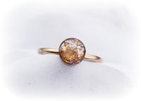 14k Rose Gold Plated 6mm Cremation Ring