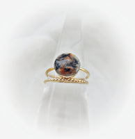 10mm Stone Cremation Ring Stacking Ring Set