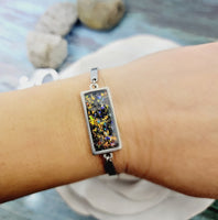 Bar Cremation Bracelet made with ashes