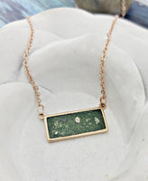 Cremation Bar Necklace Made with your loved one's actual ashes