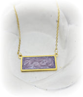 Cremation Bar Necklace Made with your loved one's actual ashes