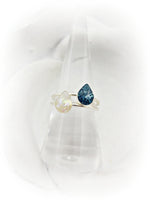 Sterling Silver Teardrop Cremation Rope Stacking Ring