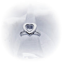 SALE- Heart Cremation Ring - Locket Ring