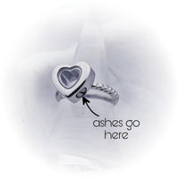 SALE- Heart Cremation Ring - Locket Ring