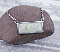 Cremation Bar Necklace Made with your loved one's actual ashes