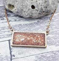 Cremation Bar Necklace Made with your loved one's actual ashes