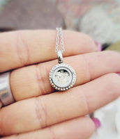 
              Cremation Necklace - Round Locket for Ashes
            