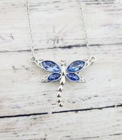 Dragonfly Crystal Urn Necklace