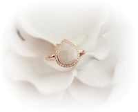Teardrop Silver or Rose Gold Filled Cremation Ring