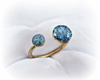 Double Stone Cremation Ring