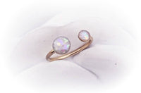 Double Stone Cremation Ring