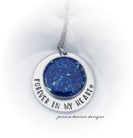 Gold Plated Cremation Necklace - Memorial Necklace made with ashes