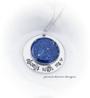 Gold Plated Cremation Necklace - Memorial Necklace made with ashes