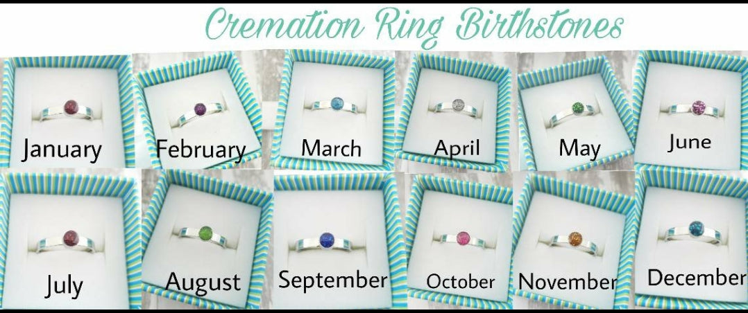 Cremation rings with on sale birthstones