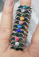 Angel Wing Cremation Ring 4mm Stainless Steel