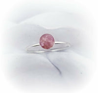 Actual Flower Ring 6mm Sterling Silver,  Rose Gold,  or Gold