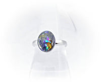 Actual Flower 8x10mm Oval Ring