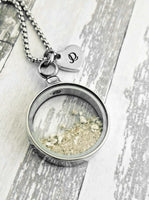 Cremation Necklace - Round Locket for Ashes