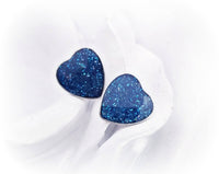 Heart Stud Cremation or Breast Milk Earrings