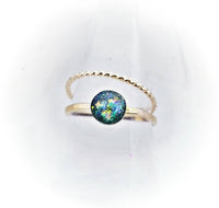 14k Gold or Rose Gold 6mm Cremation Rope Ring