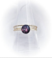 14k Gold or Rose Gold 6mm Cremation Rope Ring