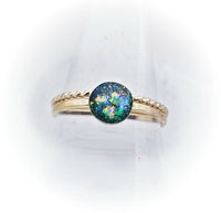 14k Gold or Rose Gold 6mm Cremation Rope Ring