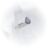 Sterling Silver Teardrop Cremation Rope Stacking Ring