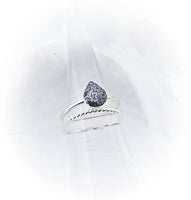 Sterling Silver Teardrop Cremation Rope Stacking Ring