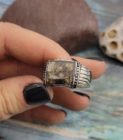 Men's Cremation Ring Made with Ashes