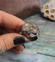 Men's Cremation Ring Made with Ashes